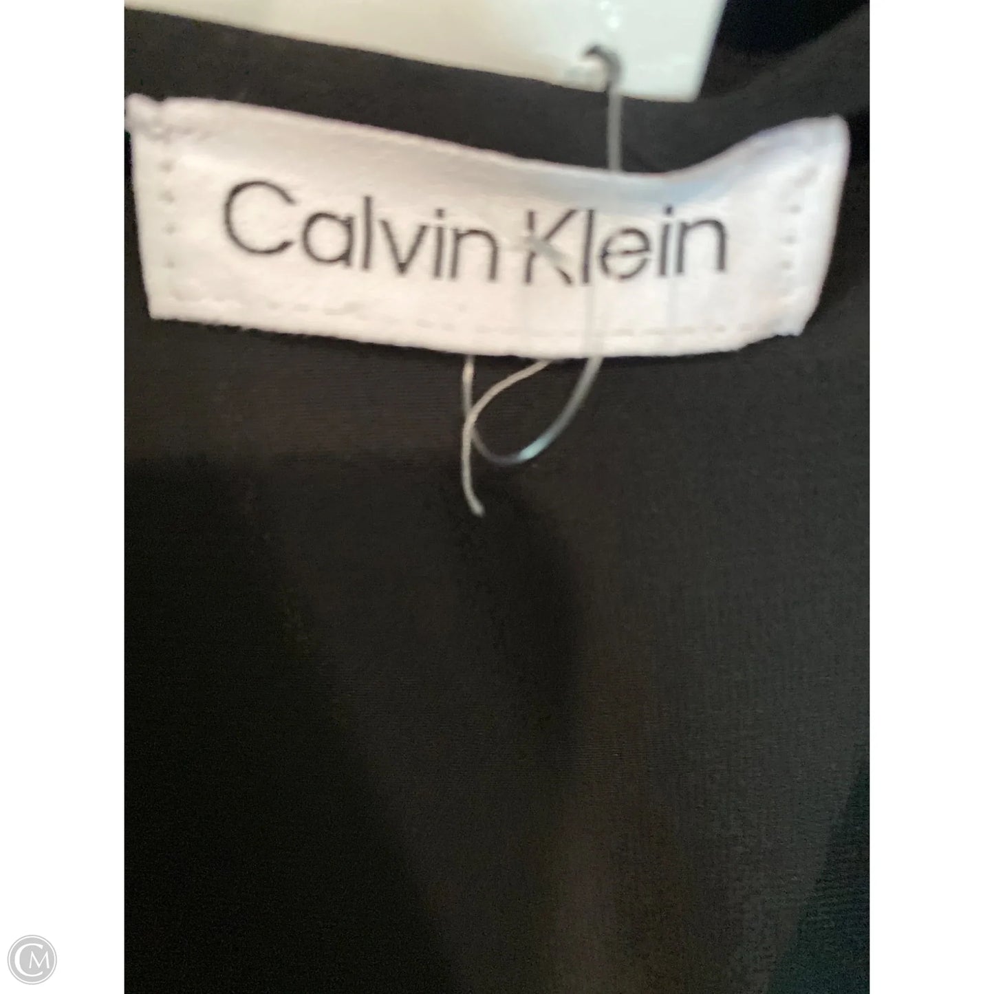 Top Short Sleeve By Calvin Klein In Black, Size: S