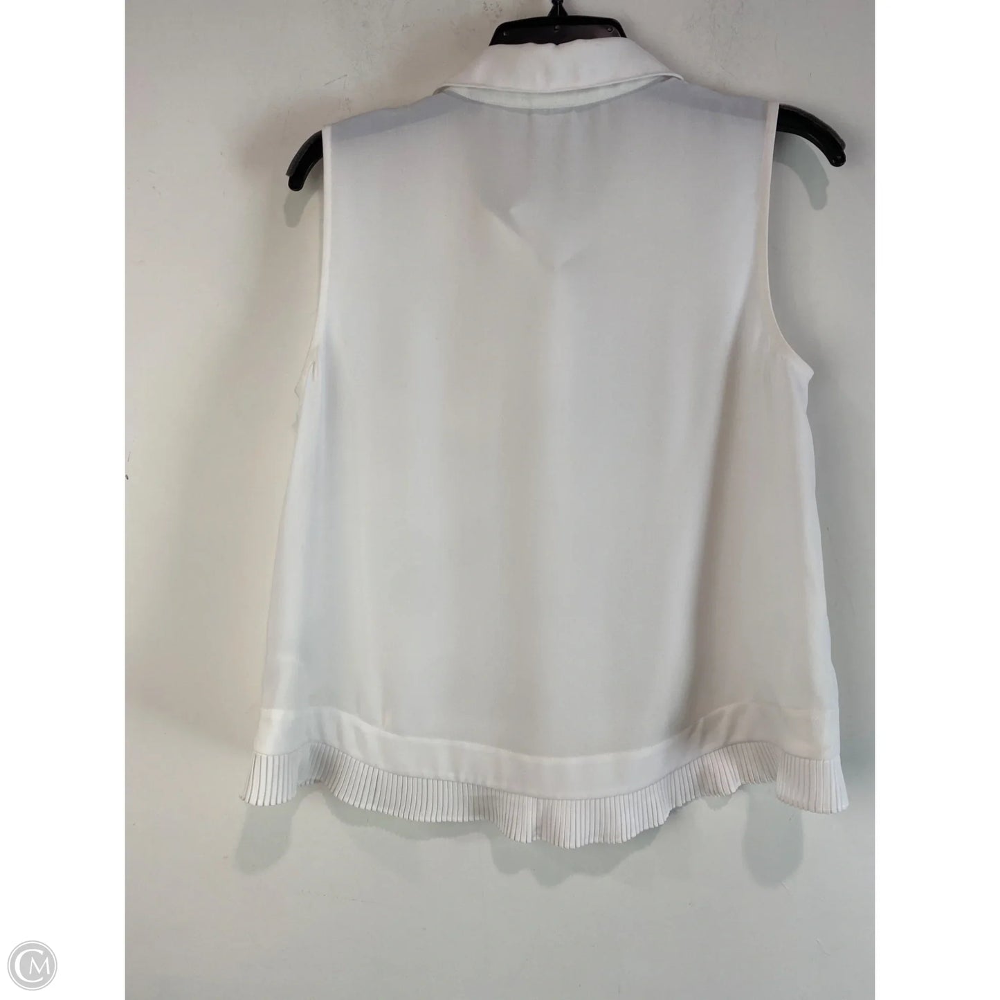 Top Sleeveless By Cabi In White, Size: S