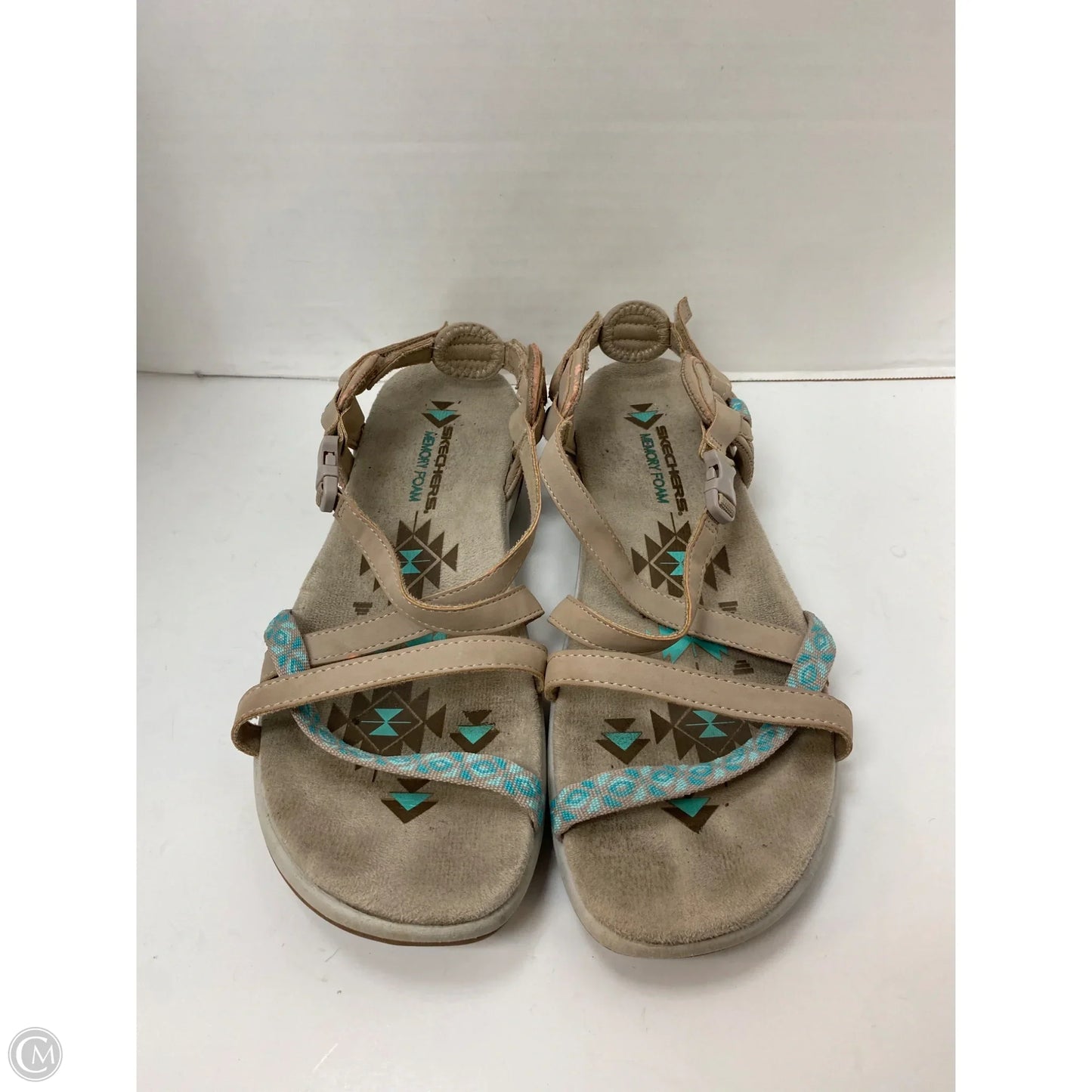 Sandals Flats By Skechers In Blue, Size: 9