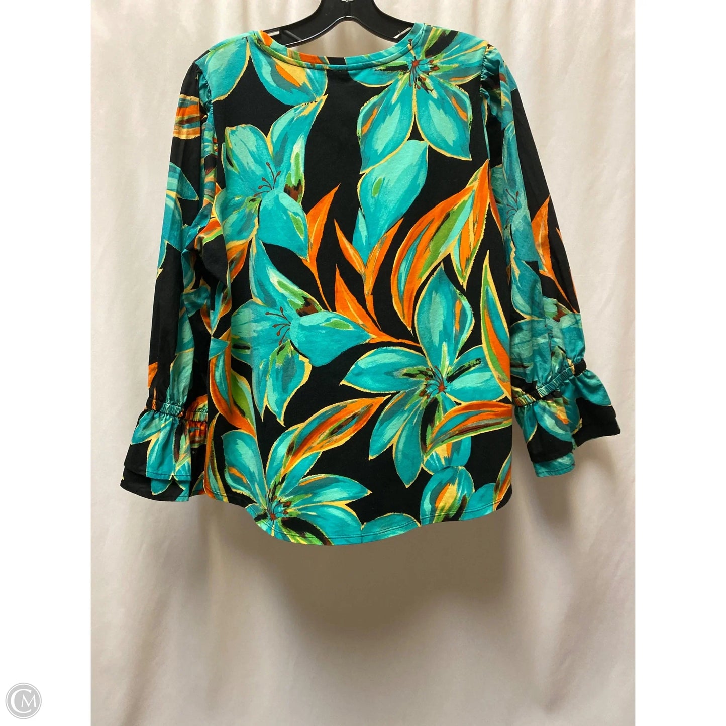 Top Long Sleeve By Chico’s Teal, Size: L