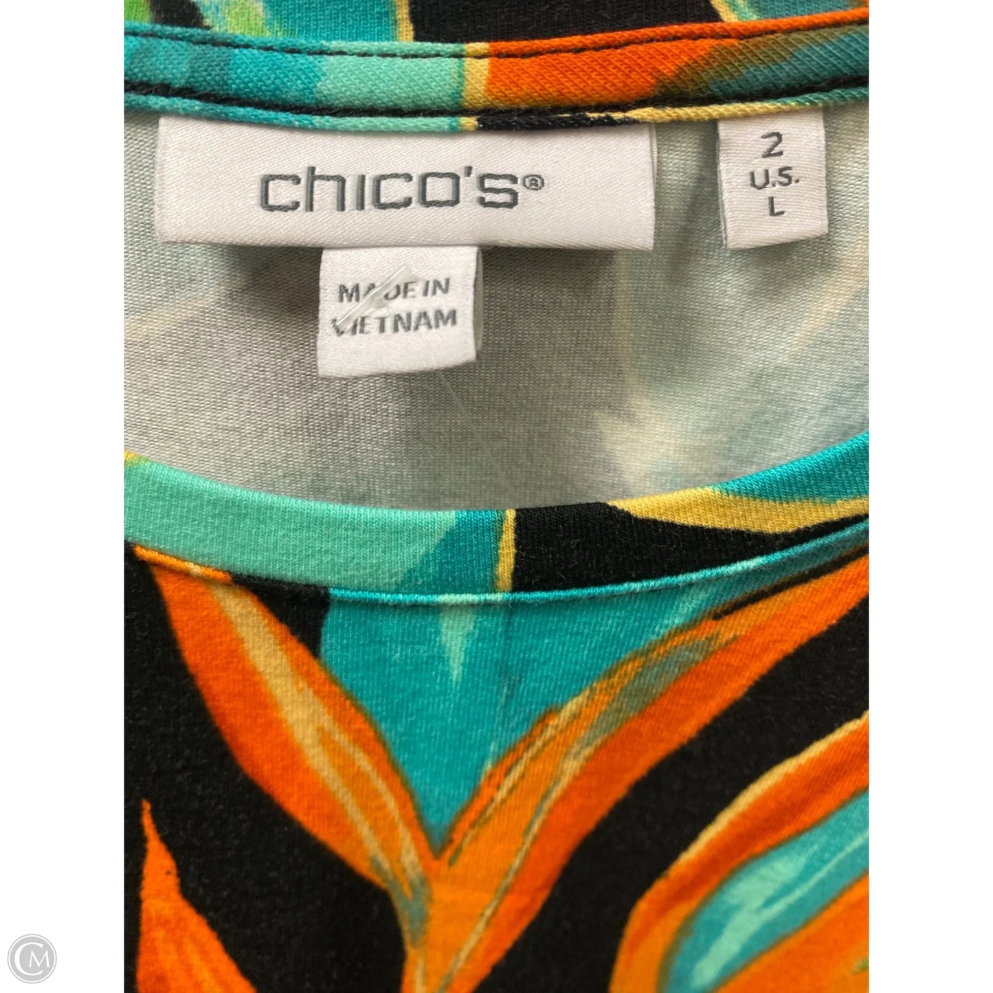 Top Long Sleeve By Chico’s Teal, Size: L
