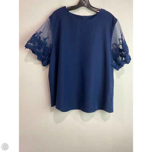 Top Short Sleeve By Clothes Mentor In Navy, Size: 4x