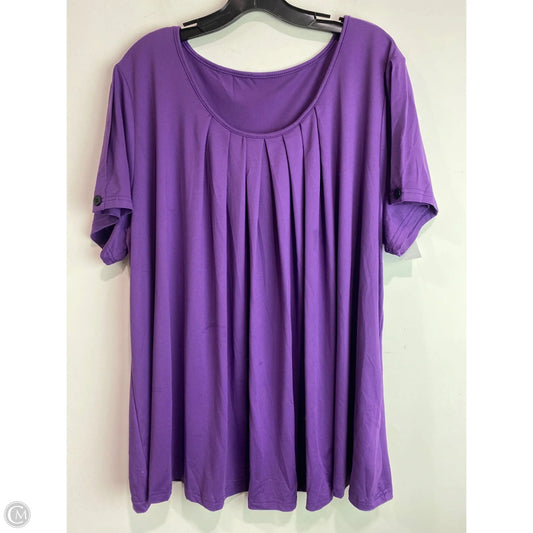 Top Short Sleeve By Clothes Mentor In Purple, Size: 4x