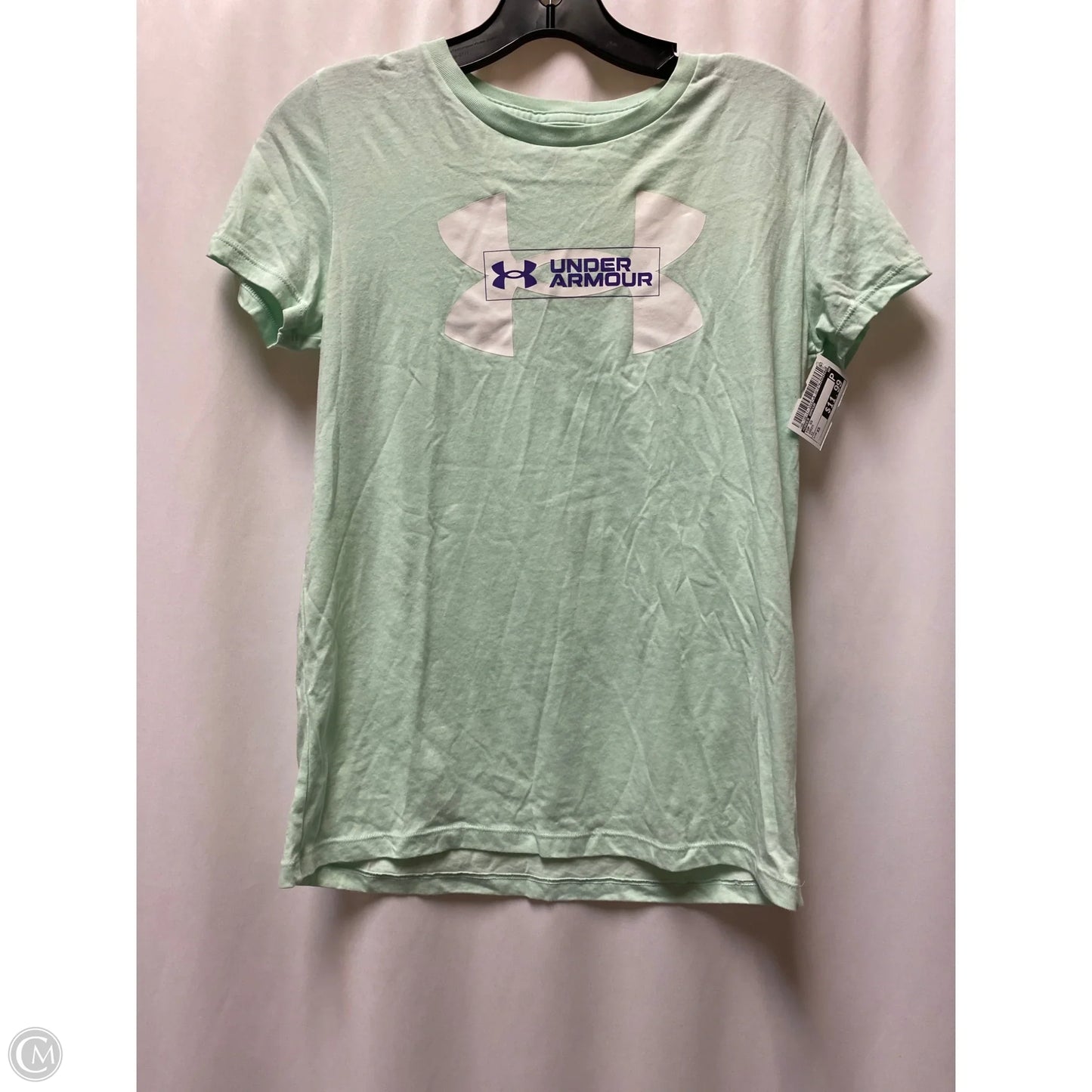 Top Short Sleeve By Under Armour In Green, Size: Xs