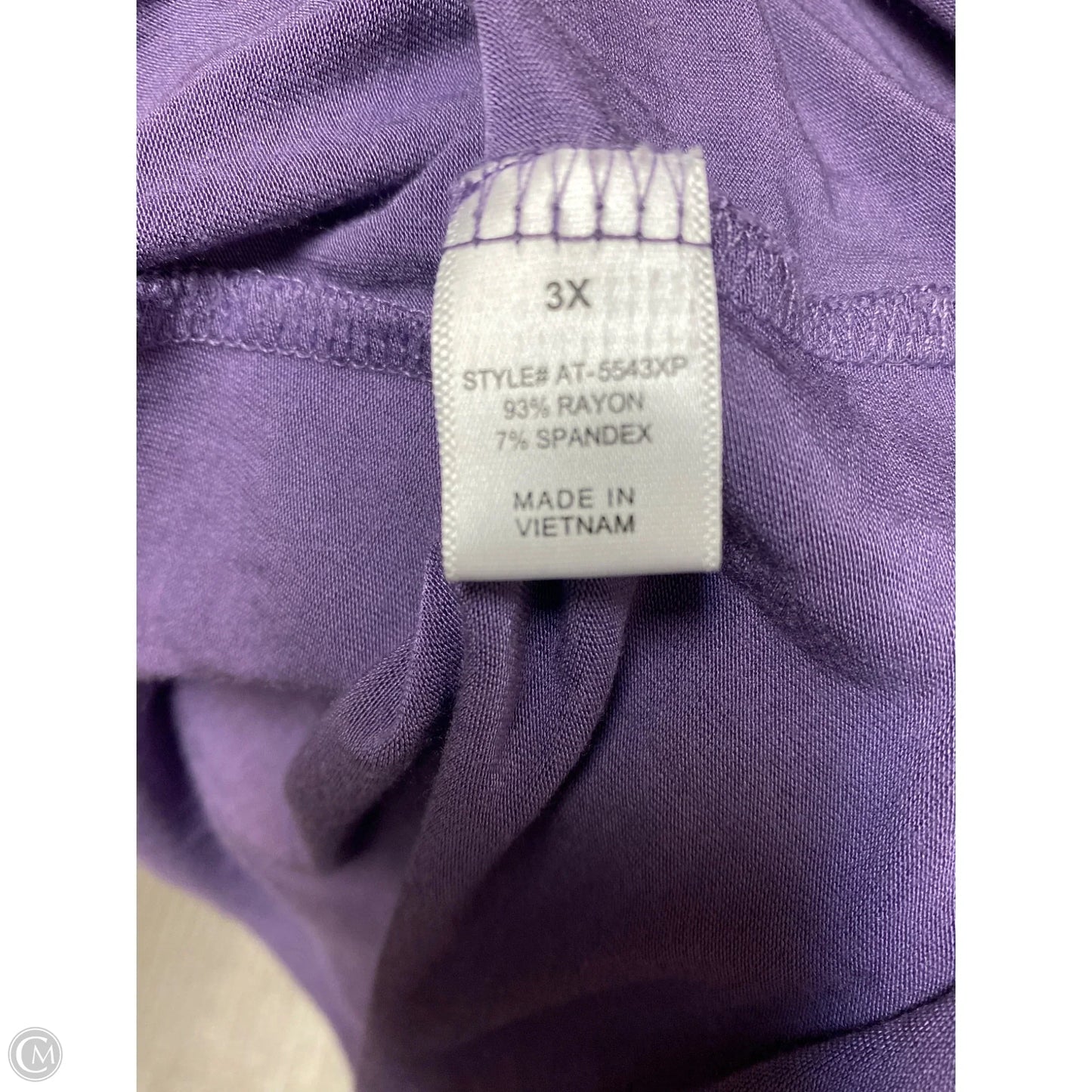 Top Long Sleeve By Zenana Outfitters In Purple, Size: 3x