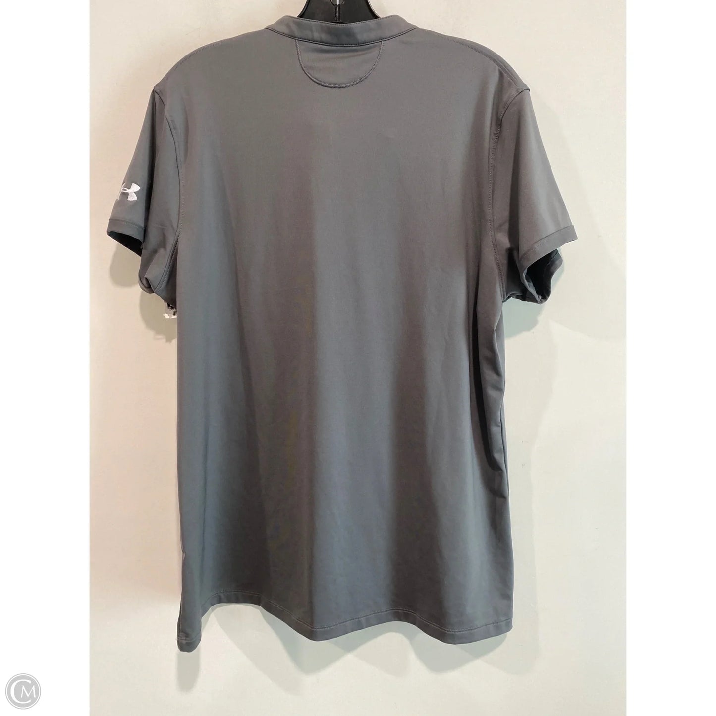 Athletic Top Short Sleeve By Under Armour In Grey, Size: L
