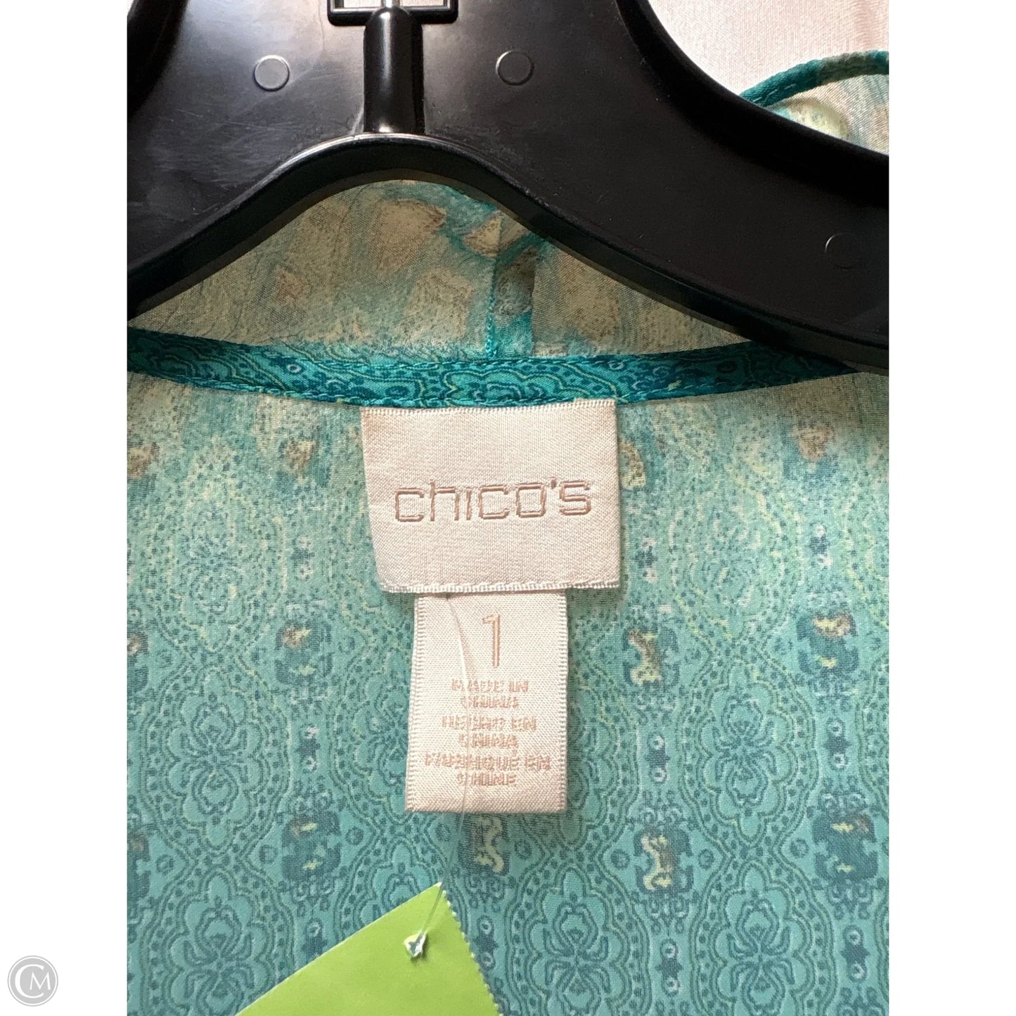 Swimwear Cover-up By Chicos In Teal, Size: M