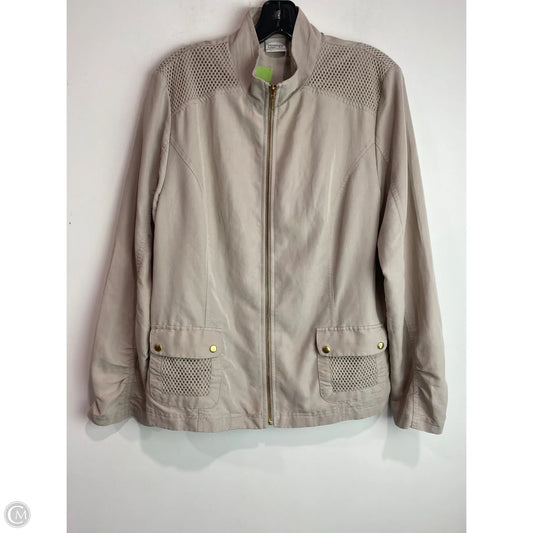 Jacket Utility By Chicos In Beige, Size: L