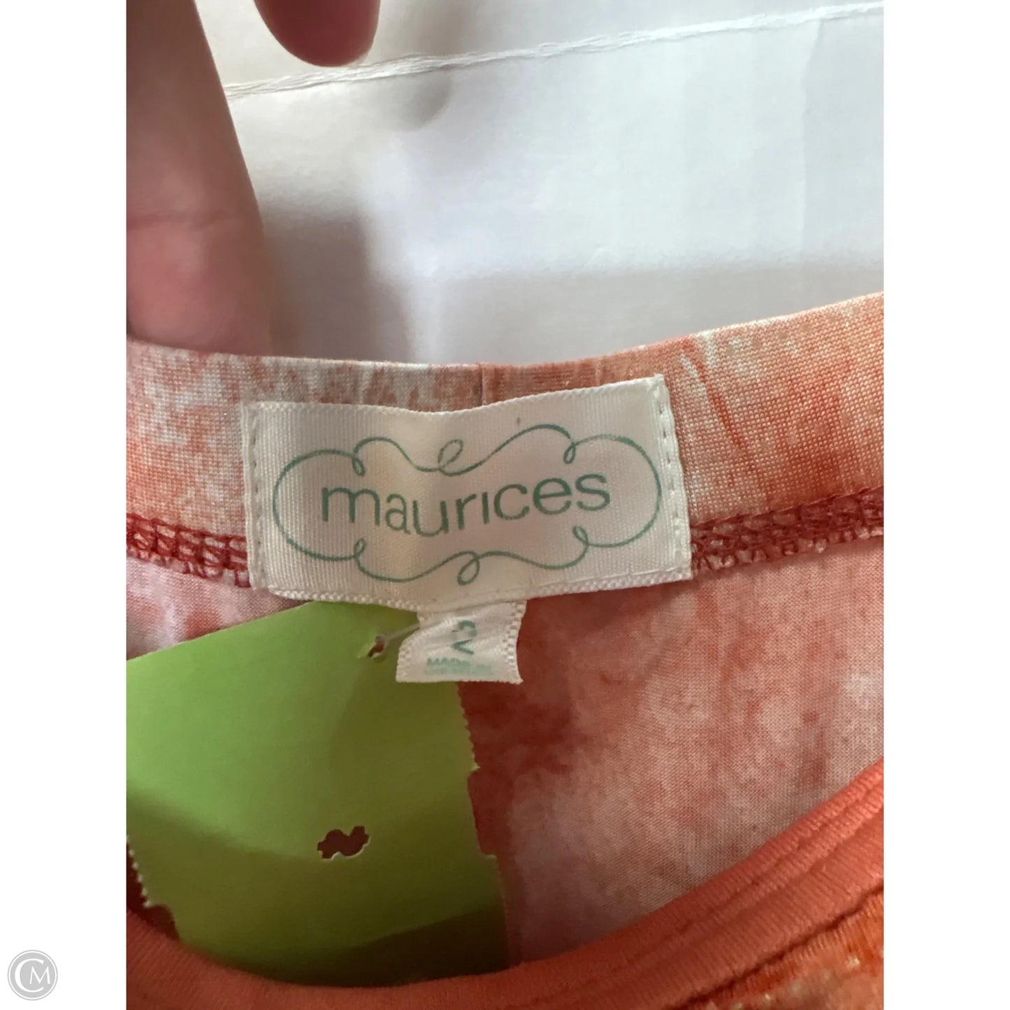 Top Sleeveless By Maurices In Orange, Size: 2x
