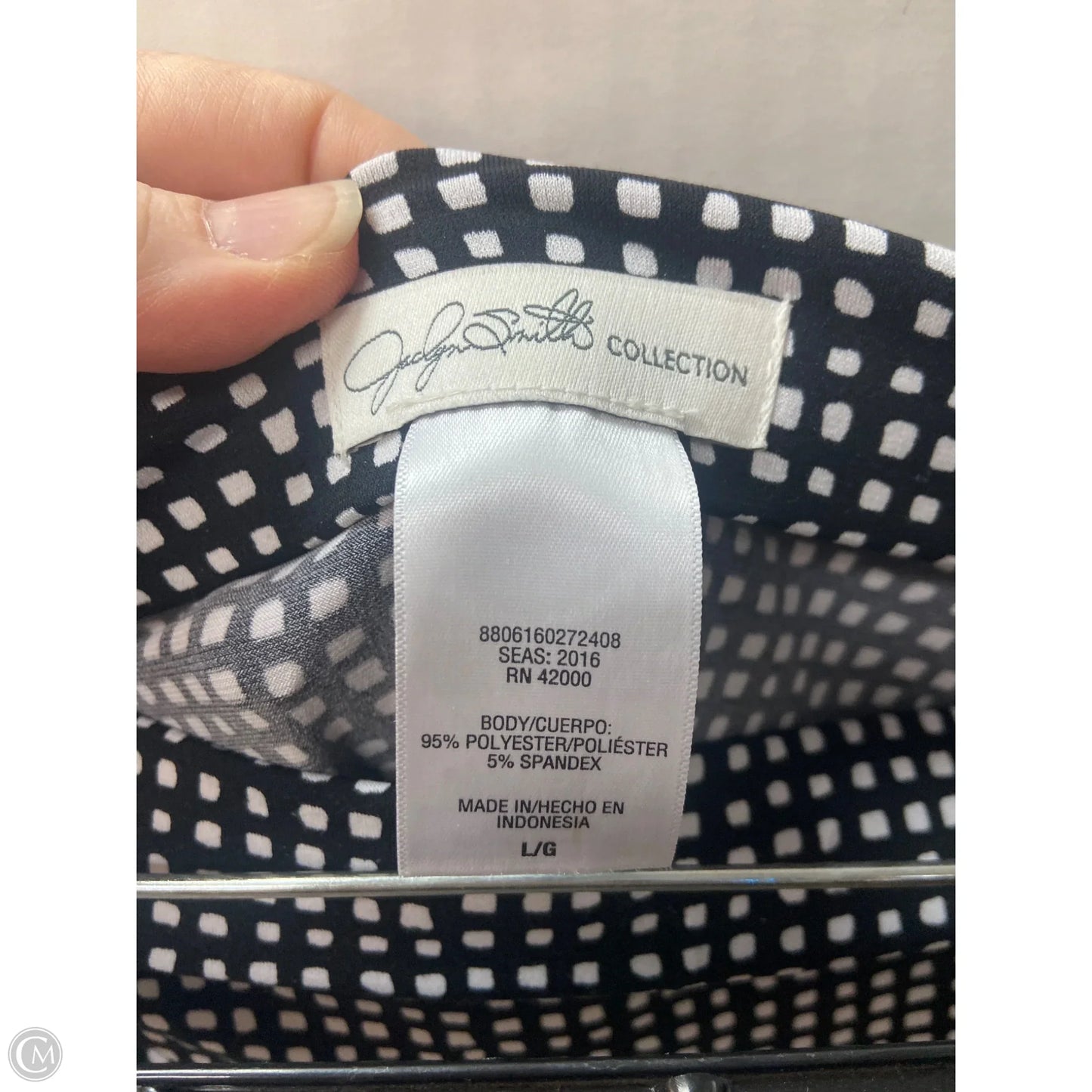 Skirt Midi By Jaclyn Smith In Black & White, Size: L