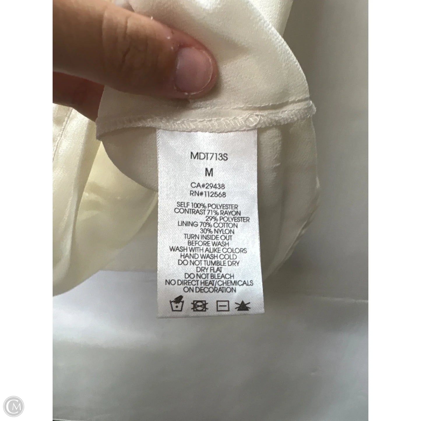 Top Sleeveless By Miss Me In Cream, Size: M
