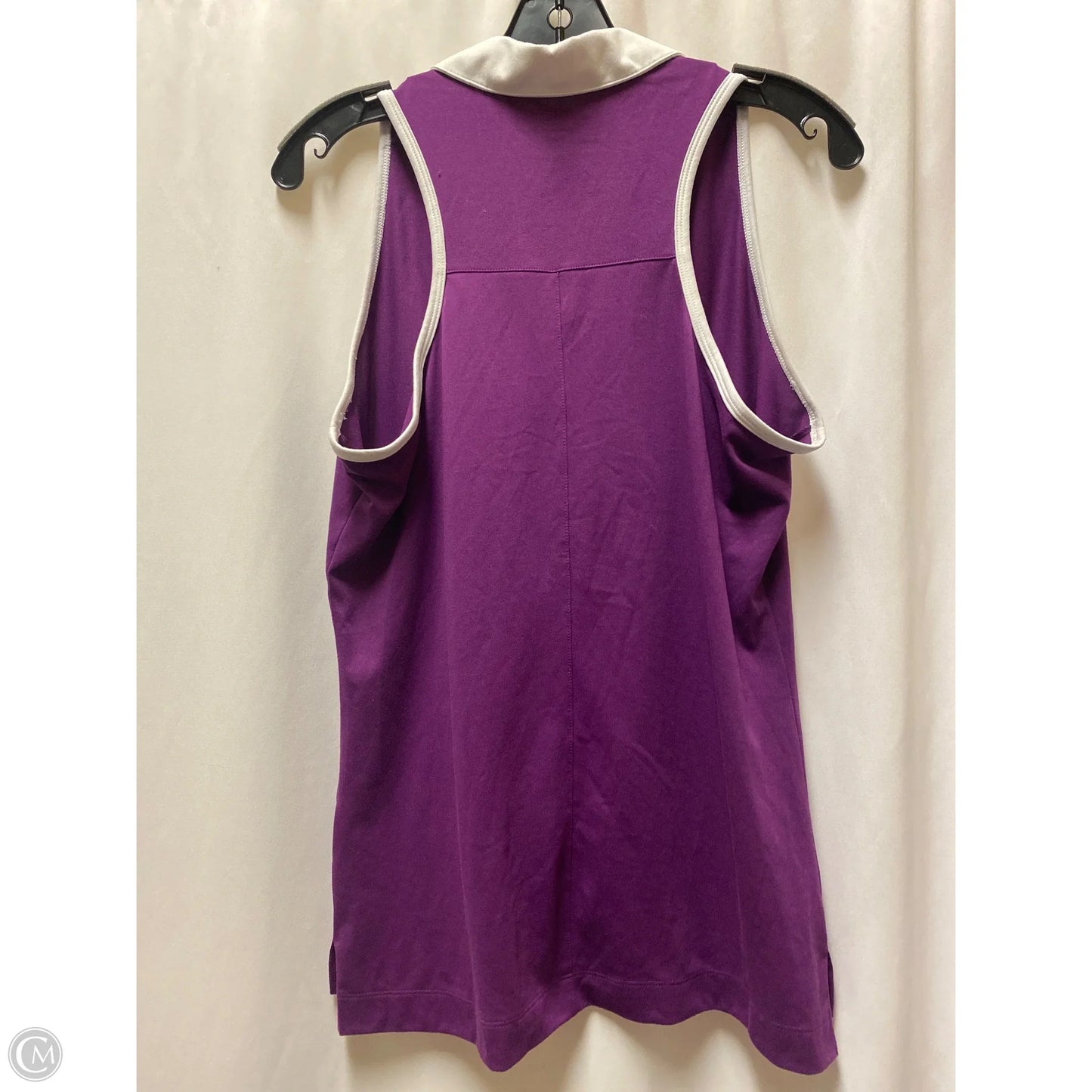 Athletic Top Short Sleeve By Nike In Purple, Size: M