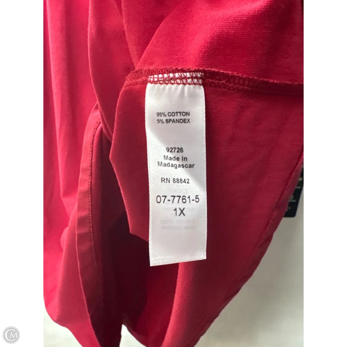 Top Sleeveless By Catherines In Red, Size: 1x