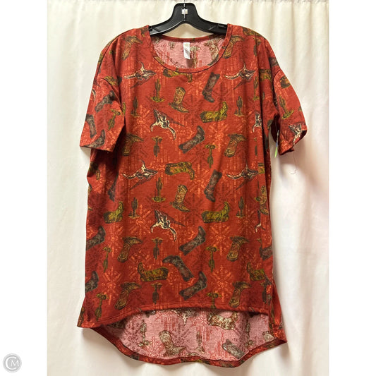 Top Short Sleeve By Lularoe In Red, Size: S