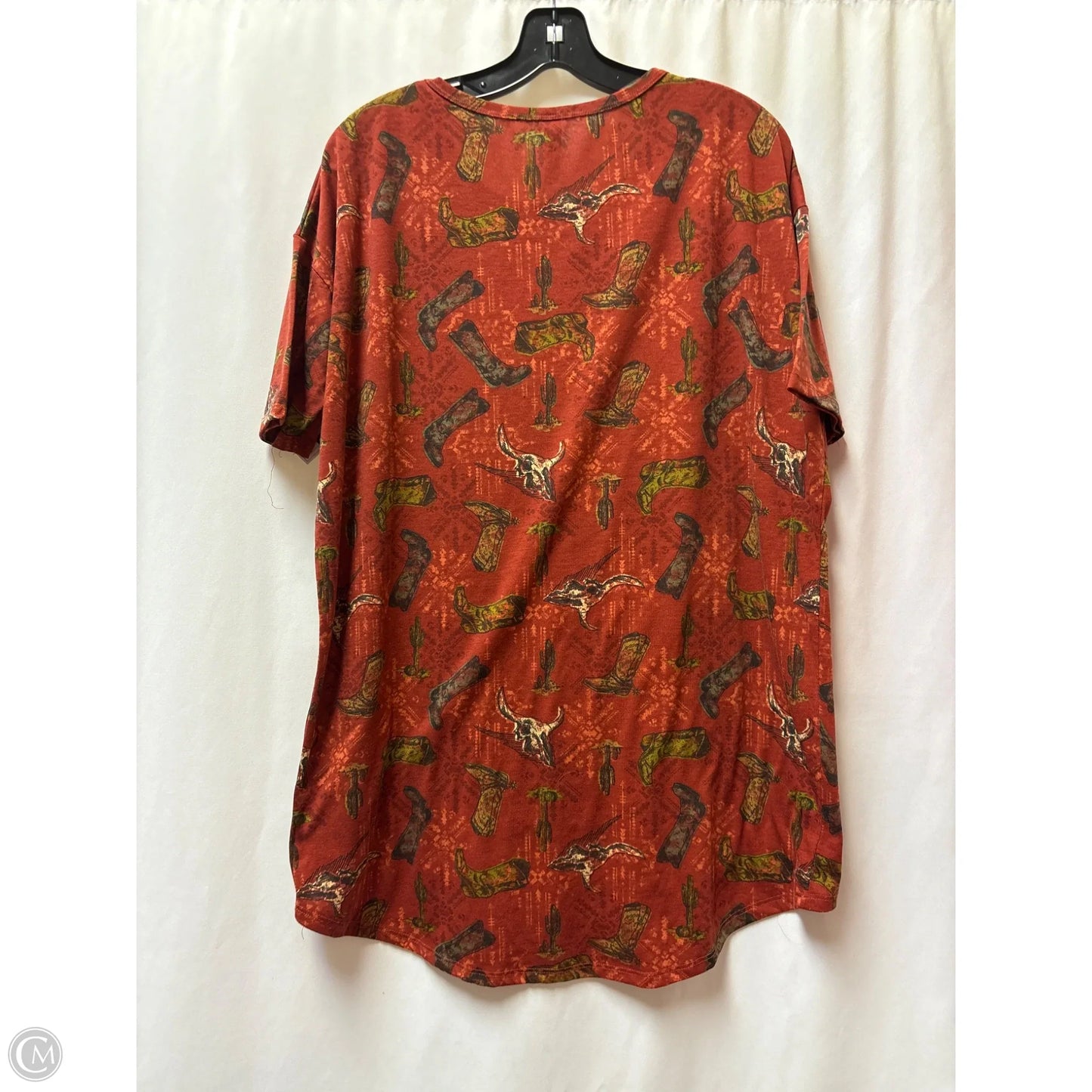 Top Short Sleeve By Lularoe In Red, Size: S