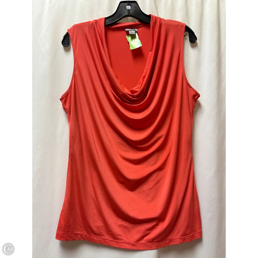 Top Sleeveless By Worthington In Pink, Size: L