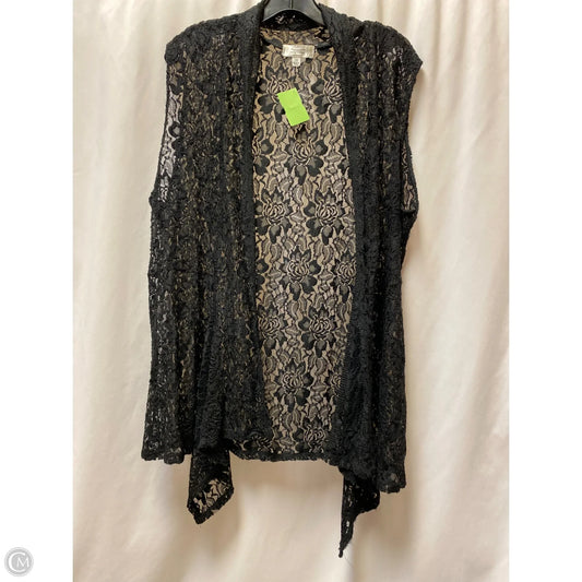 Cardigan By Clothes Mentor In Black, Size: 1x