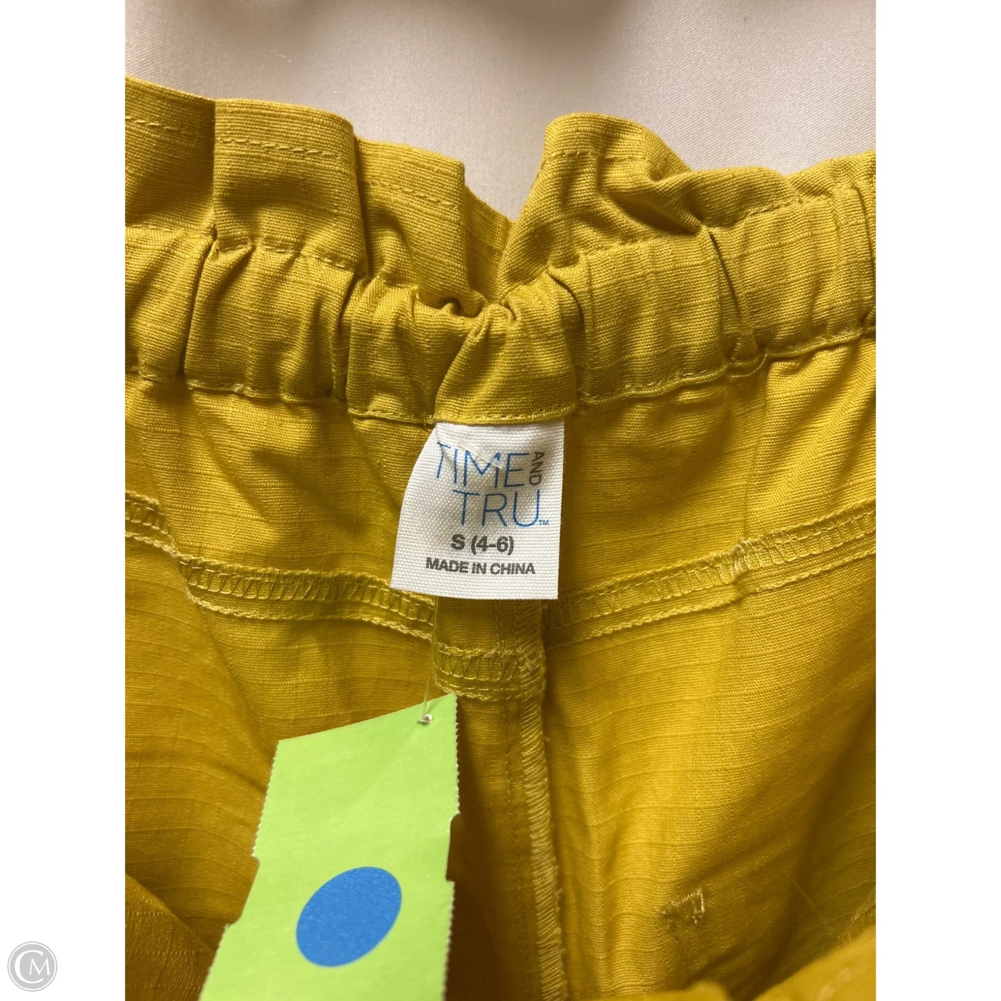 Shorts By Time And Tru In Yellow, Size: S