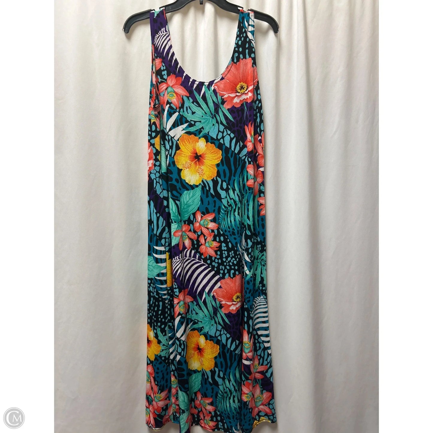 Dress Casual Maxi By Clothes Mentor In Floral Print, Size: L