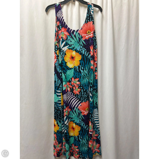 Dress Casual Maxi By Clothes Mentor In Floral Print, Size: L
