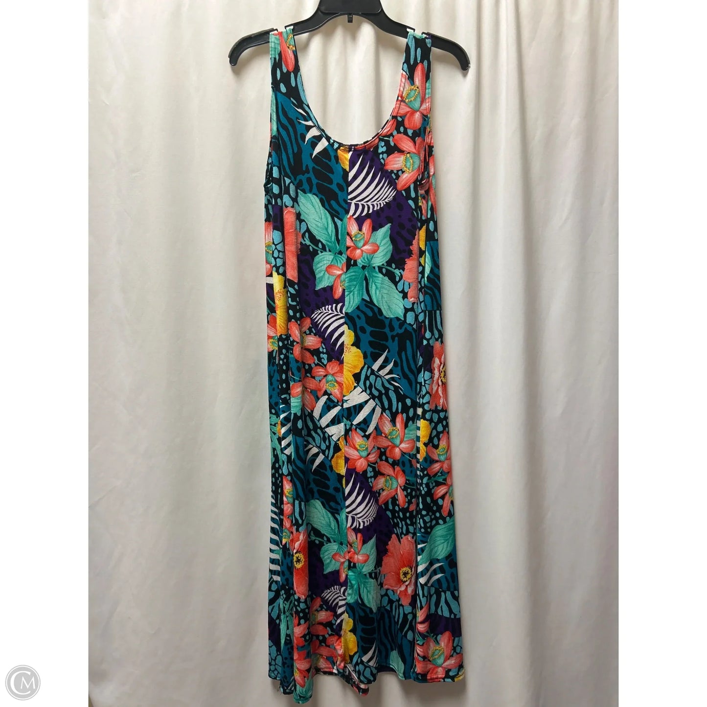 Dress Casual Maxi By Clothes Mentor In Floral Print, Size: L