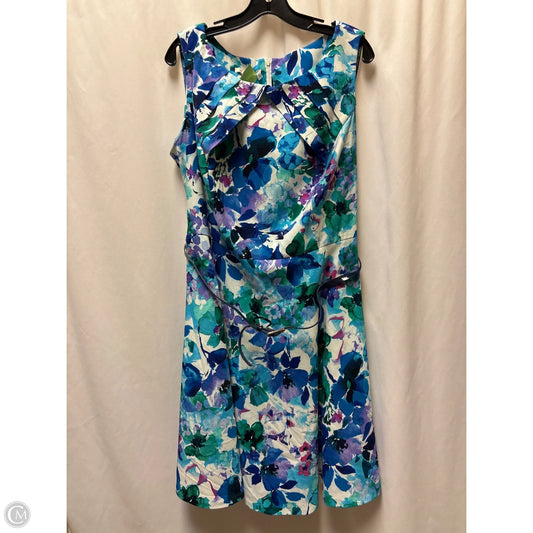 Dress Casual Midi By Clothes Mentor In Blue, Size: 1x