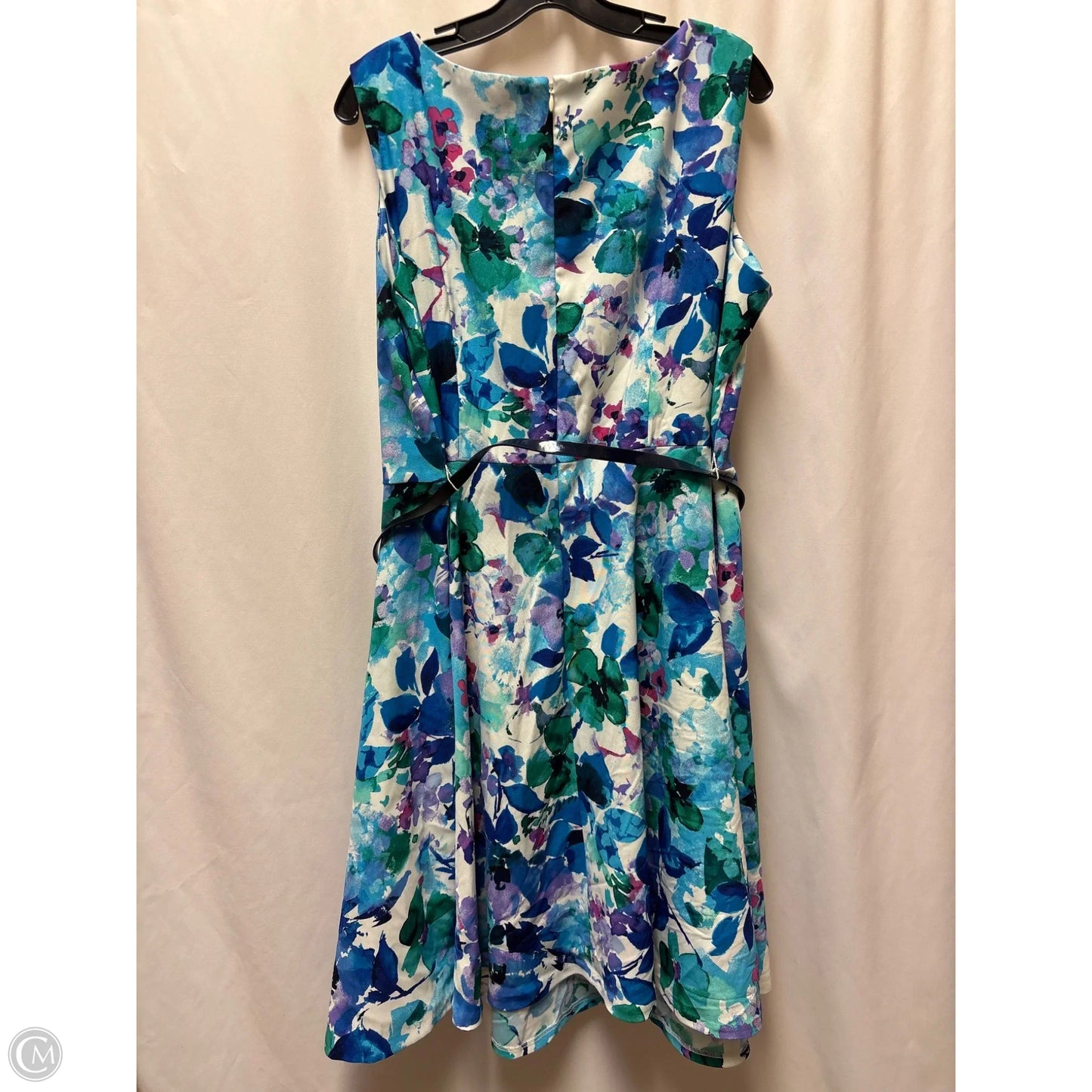 Dress Casual Midi By Clothes Mentor In Blue, Size: 1x