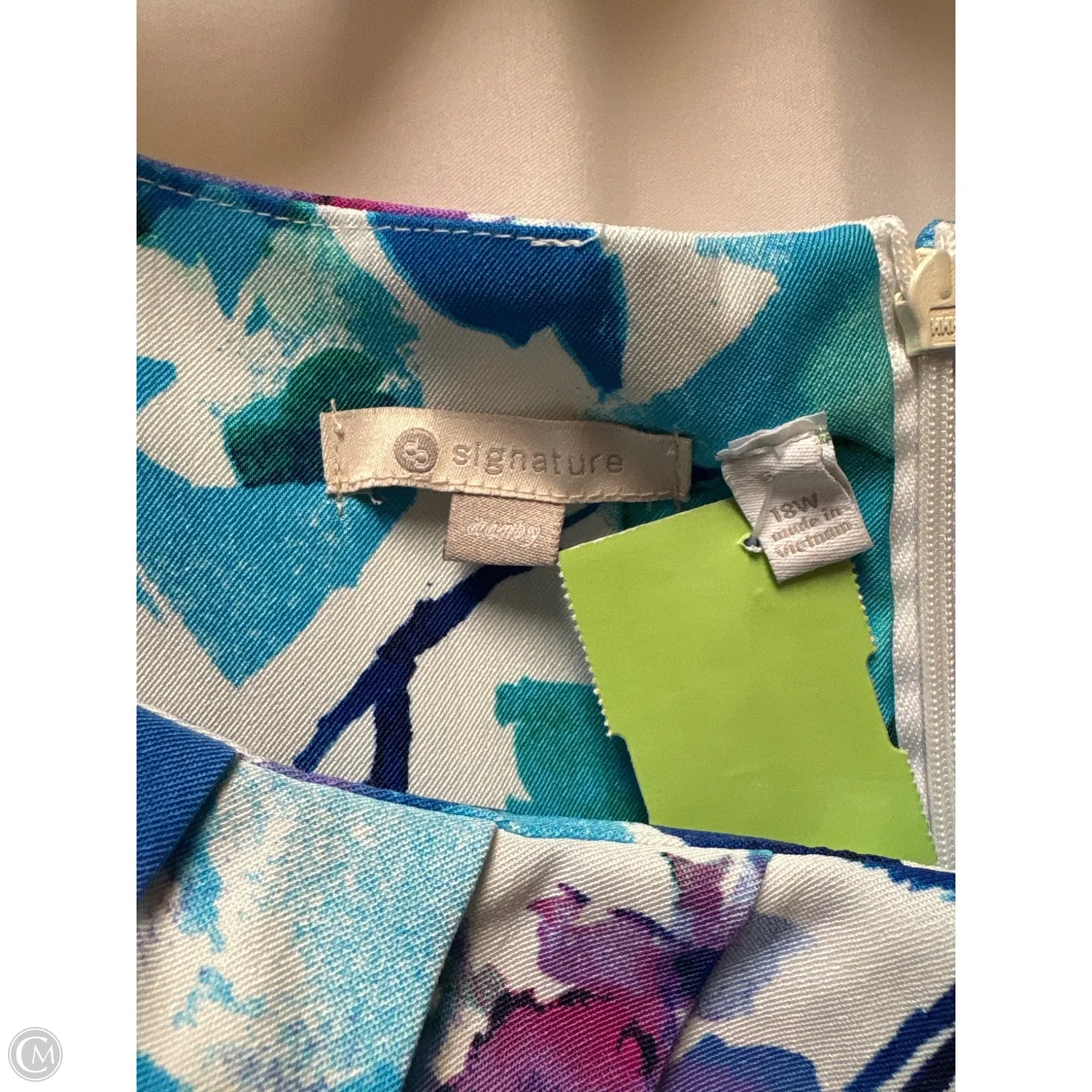 Dress Casual Midi By Clothes Mentor In Blue, Size: 1x