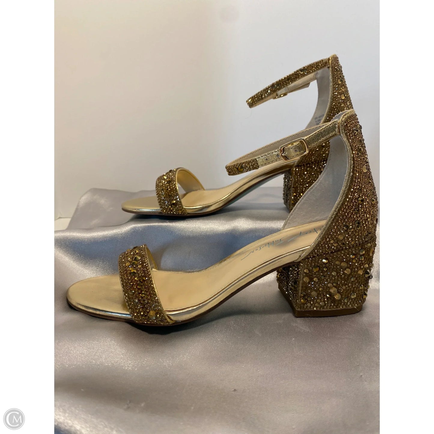 Shoes Heels Block By Betsey Johnson In Gold, Size: 6.5