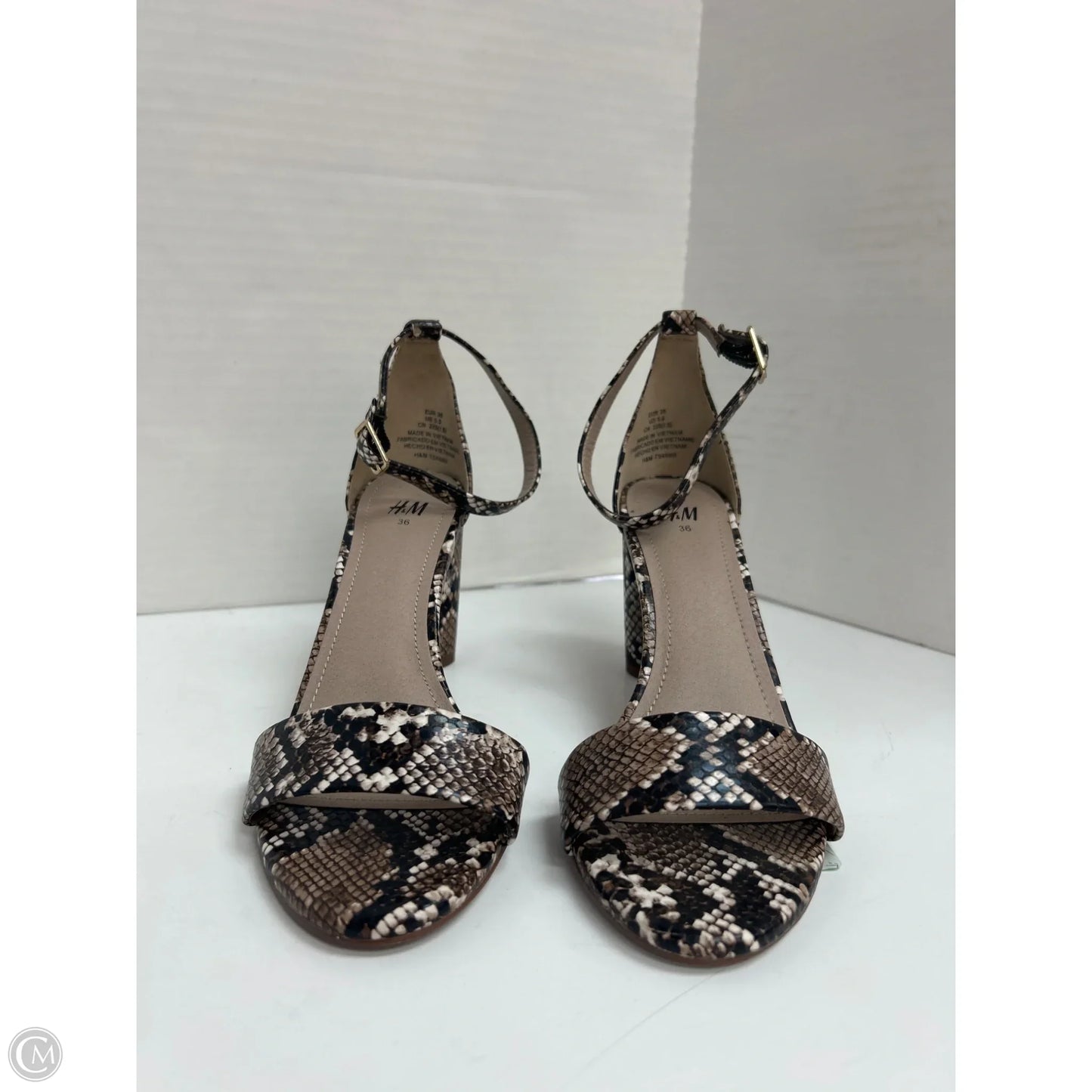 Shoes Heels Block By H&m In Animal Print, Size: 5.5