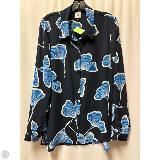 Top Long Sleeve By Cabi In Navy, Size: L