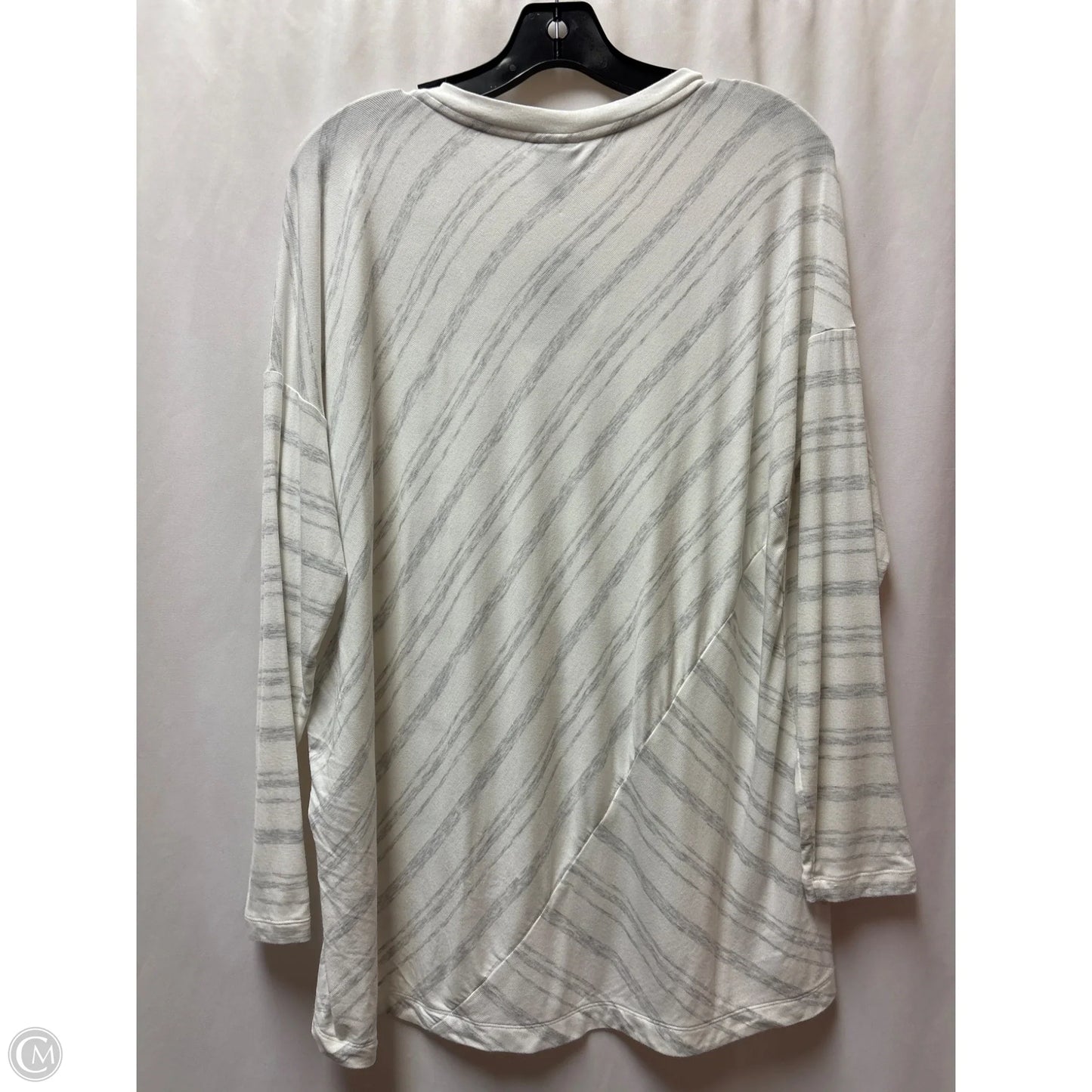 Top Long Sleeve By Cabi In White, Size: M