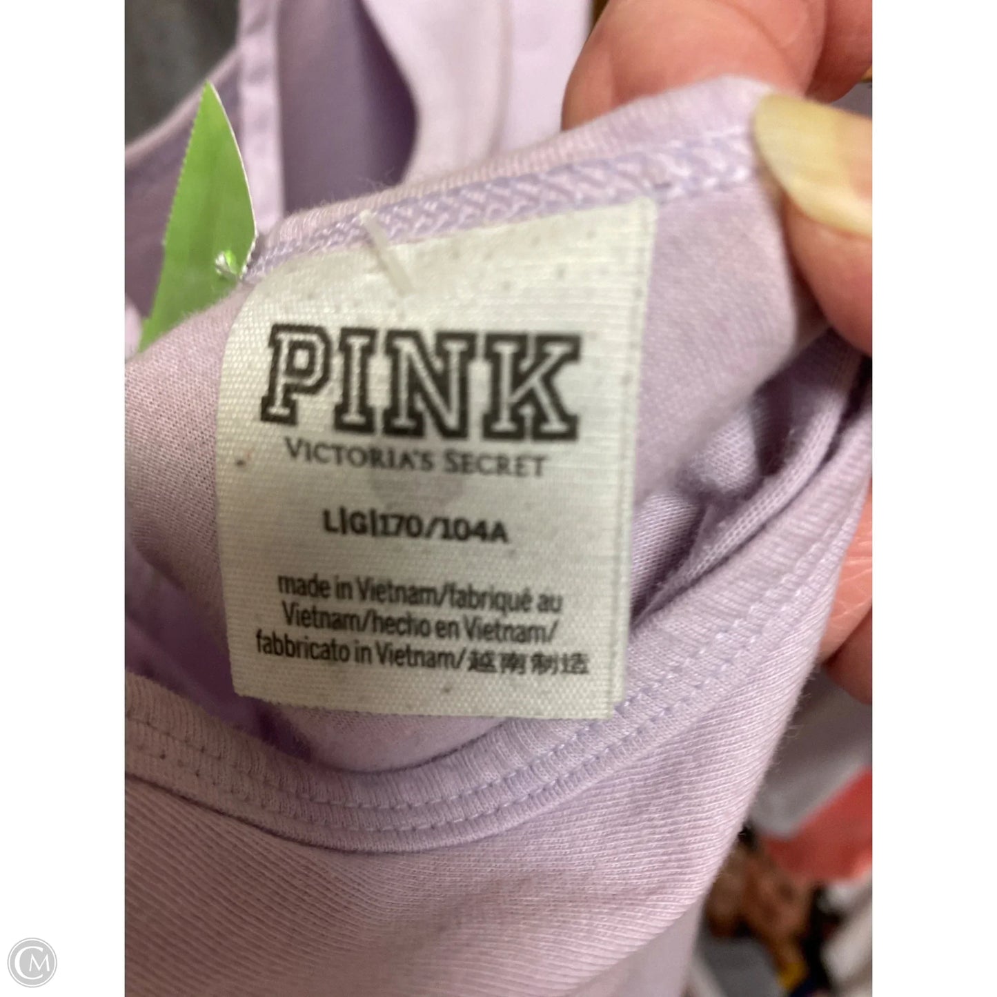 Top Short Sleeve By Pink In Purple, Size: L