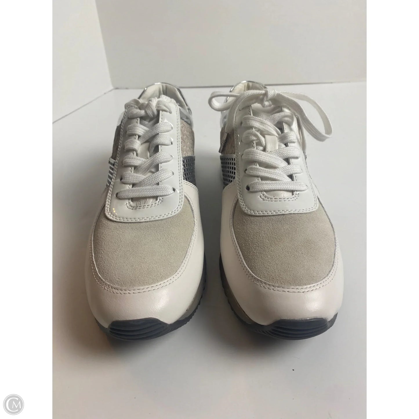 Shoes Designer By Michael Kors In Silver, Size: 9