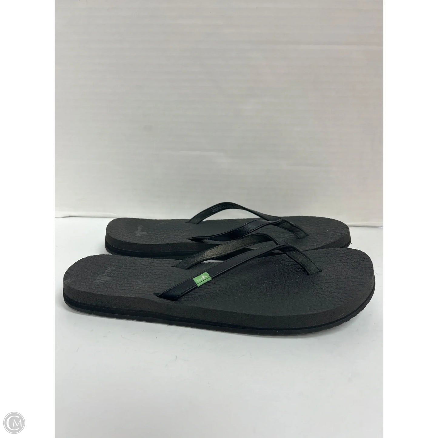 Sandals Flip Flops By Sanuk In Black, Size: 10