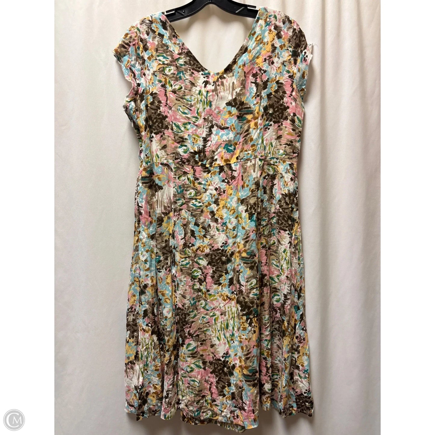 Dress Casual Midi By Downeast In Pink, Size: Xl