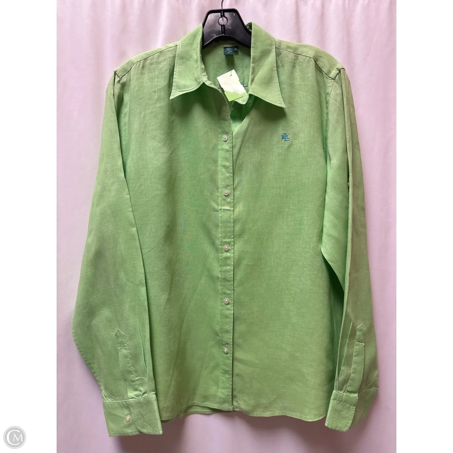 Top Long Sleeve By Ralph Lauren In Green, Size: M