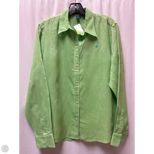 Top Long Sleeve By Ralph Lauren In Green, Size: M