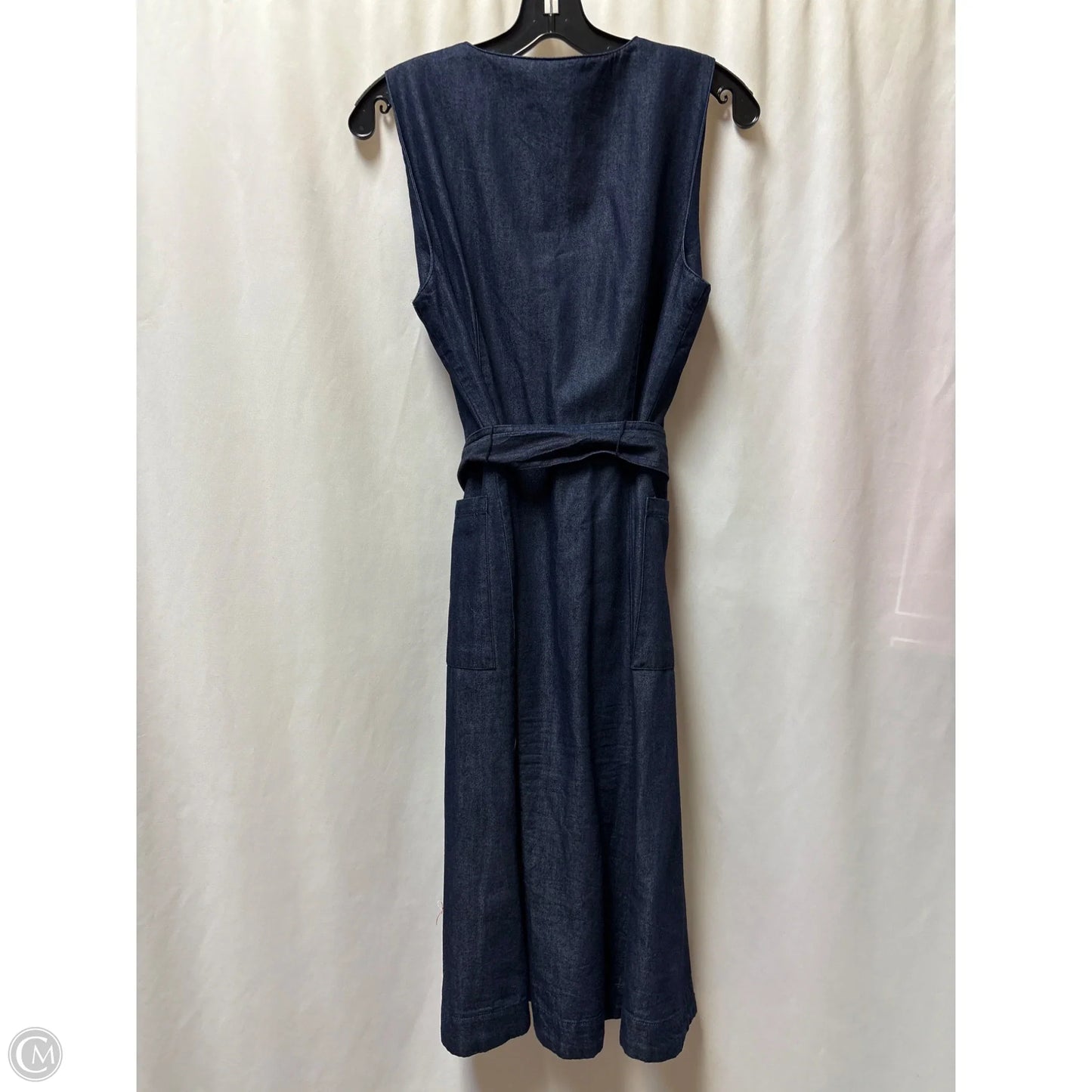 Dress Casual Midi By Nine West In Blue Denim, Size: M
