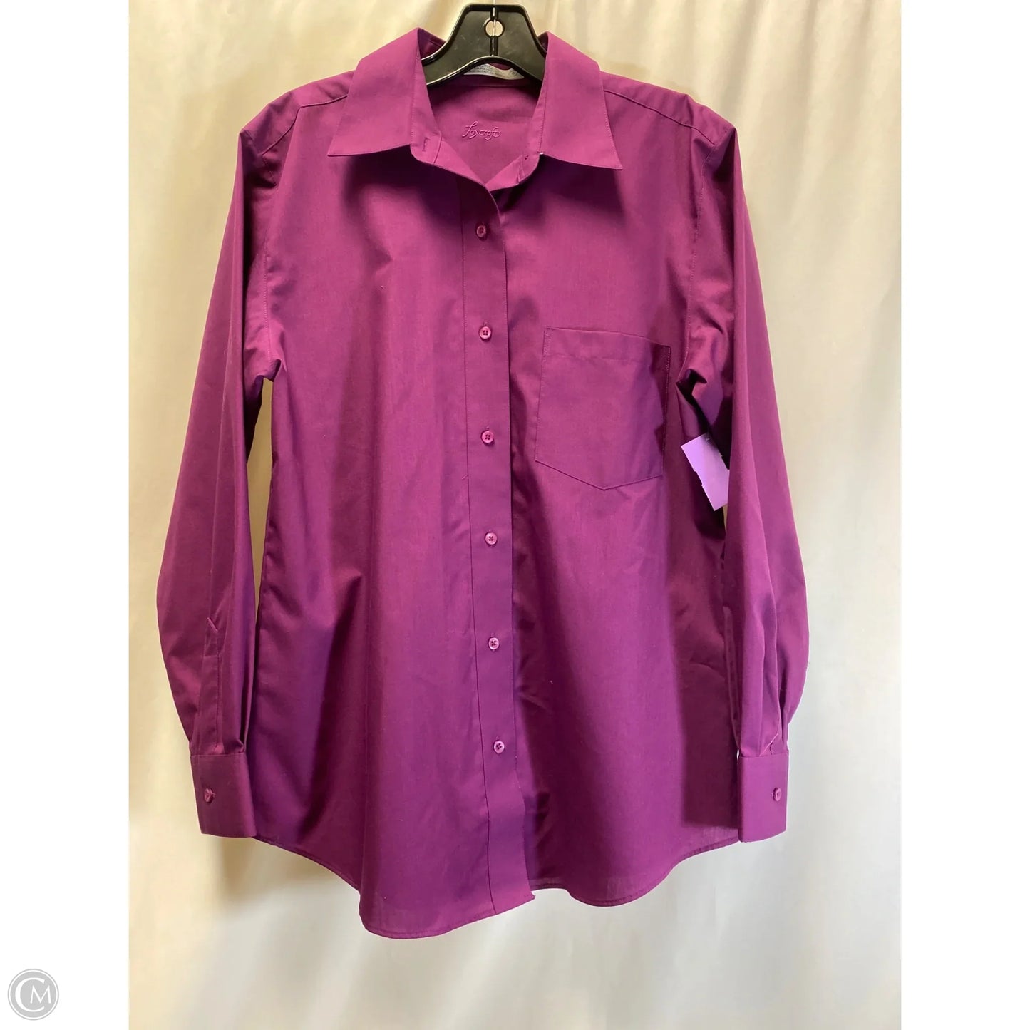 Top Long Sleeve By Foxcroft In Purple, Size: S