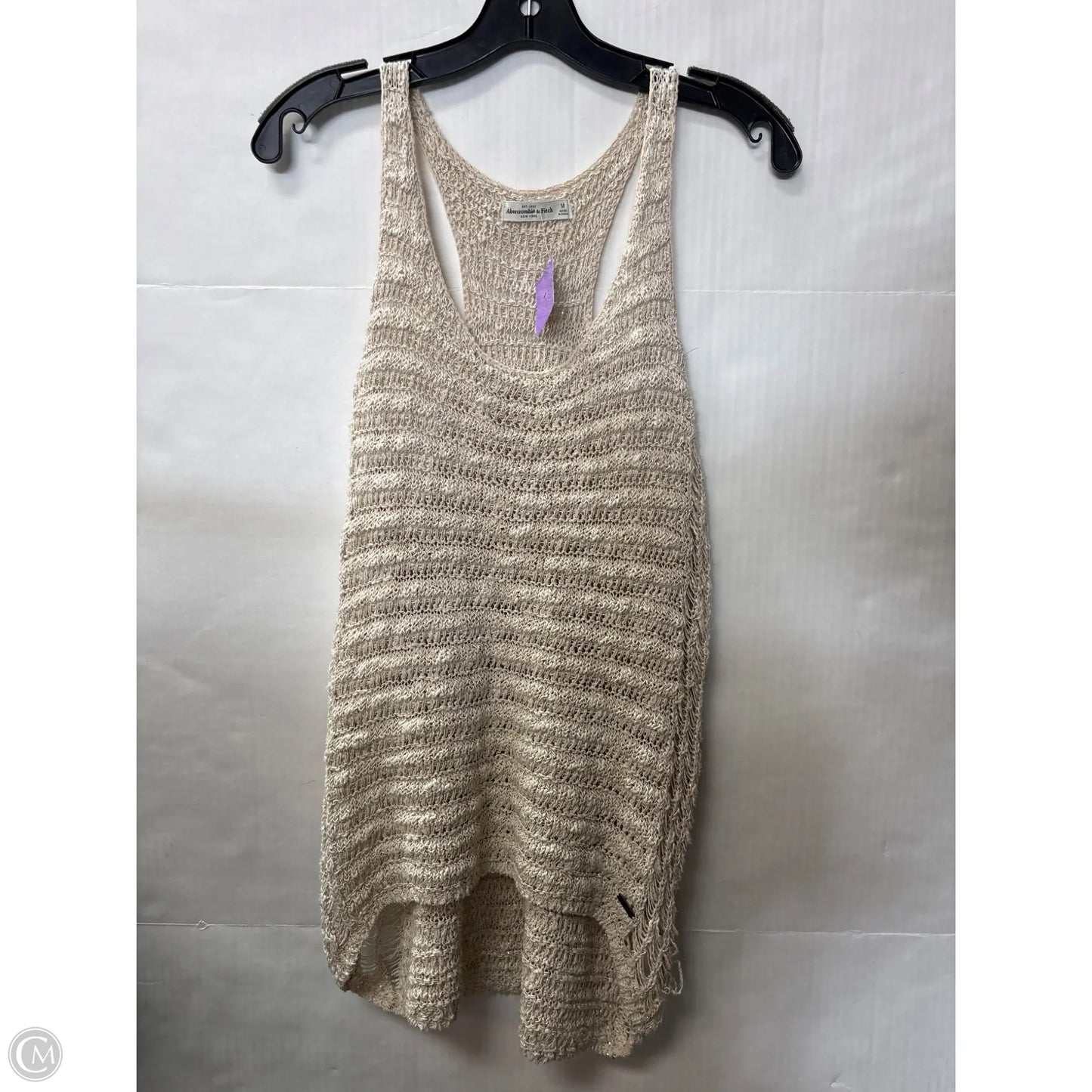Top Sleeveless By Abercrombie And Fitch In Tan, Size: M