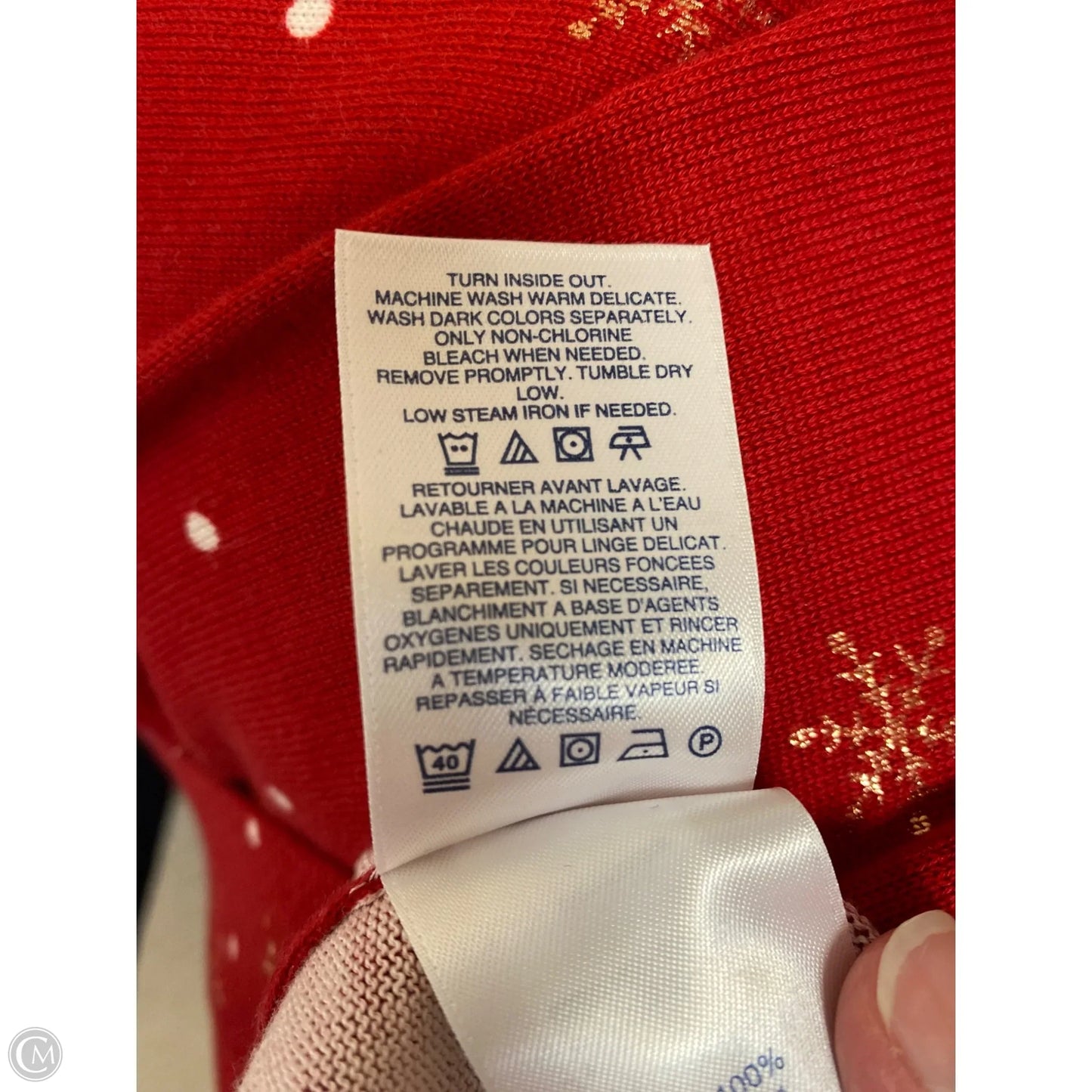 Cardigan By Lands End In Red, Size: M