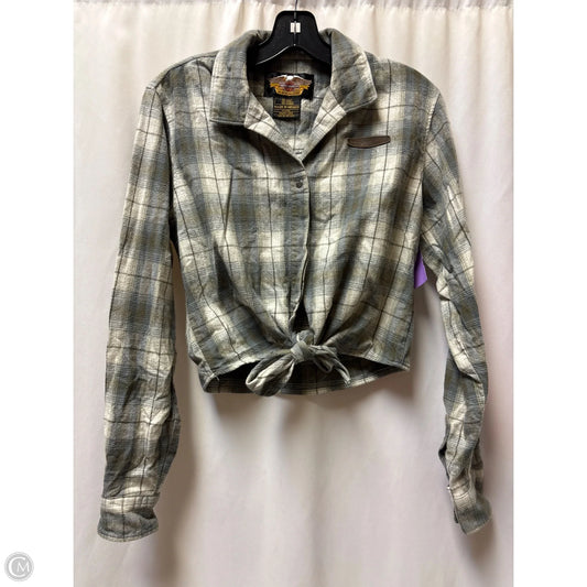 Top Long Sleeve By Harley Davidson In Beige, Size: L