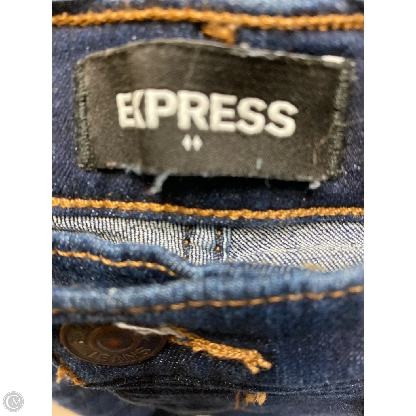 Jeans Skinny By Express In Blue Denim, Size: 6