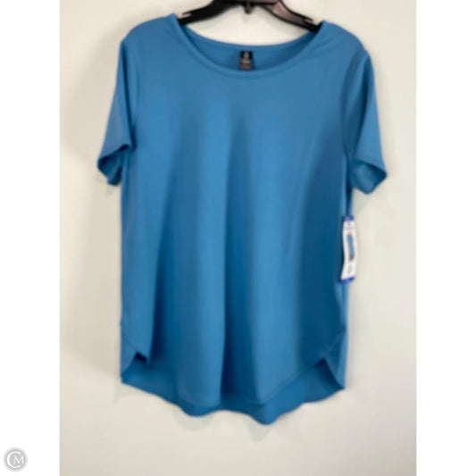 Top Short Sleeve By Skechers In Blue, Size: L