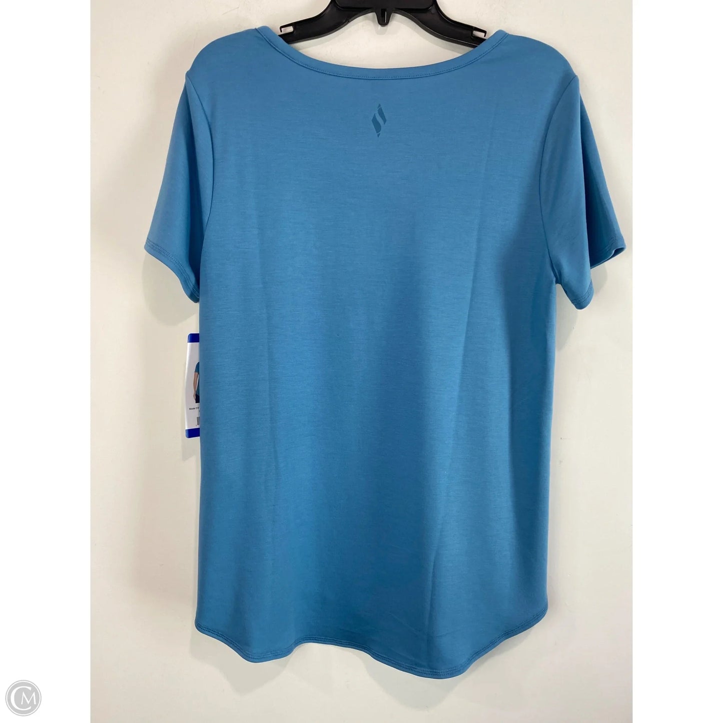 Top Short Sleeve By Skechers In Blue, Size: L
