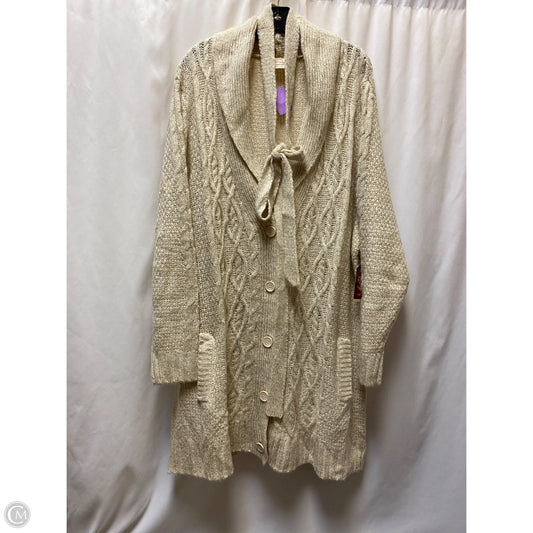 Cardigan By Faded Glory In Tan, Size: 4x