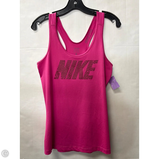 Athletic Tank Top By Nike In Pink, Size: M