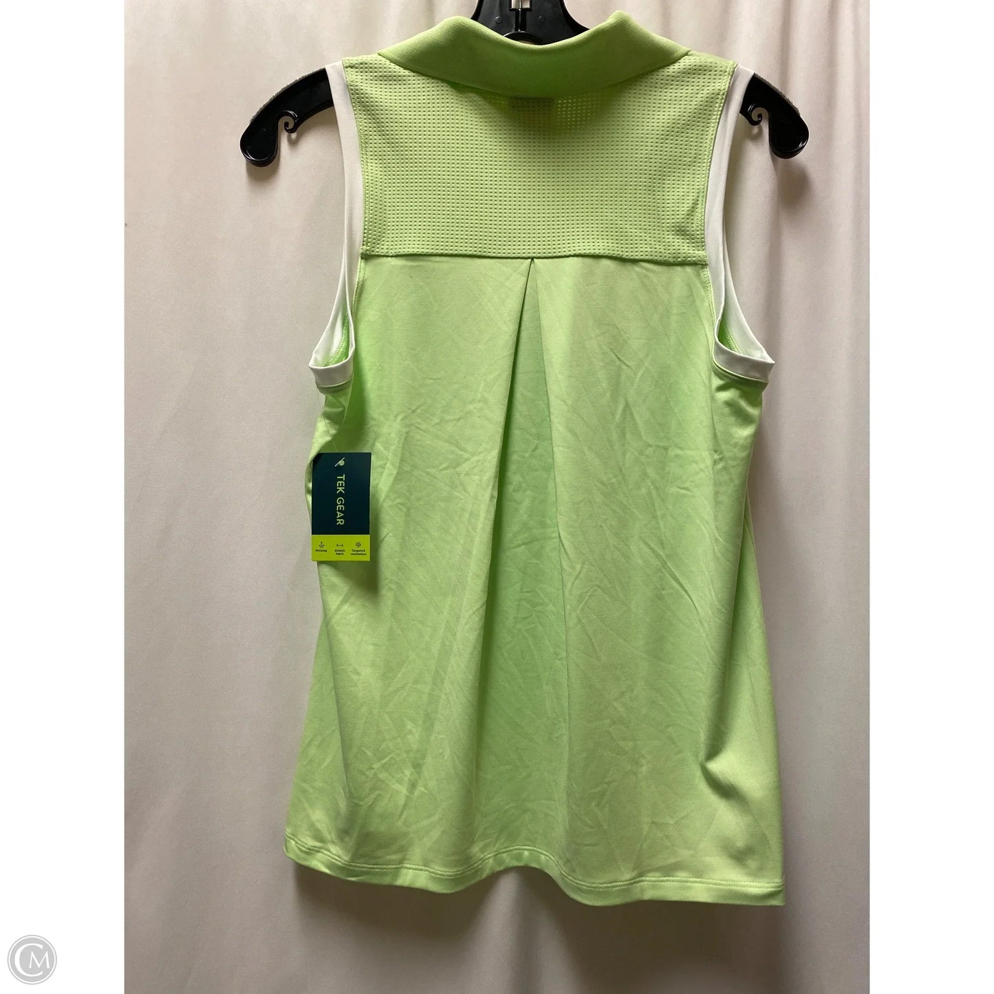 Athletic Top Short Sleeve By Tek Gear In Green, Size: S