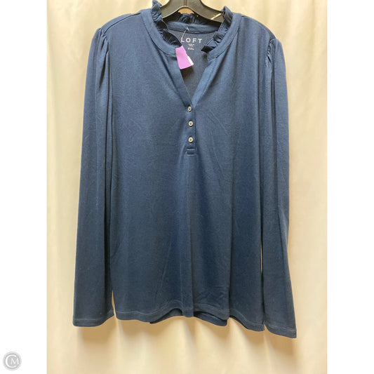 Top Long Sleeve By Loft In Navy, Size: Xxl